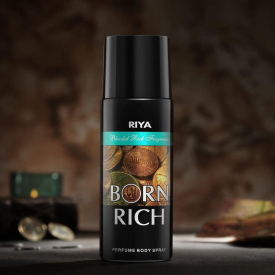 Riya Born Rich Body Spray Deodorant For Unisex Pack Of 3 150 Ml Each