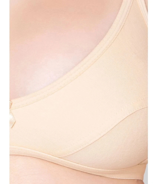 Bodycare Beige Cotton Blend Lightly Padded Womens Everyday Bra ( Pack of 2 ) - None