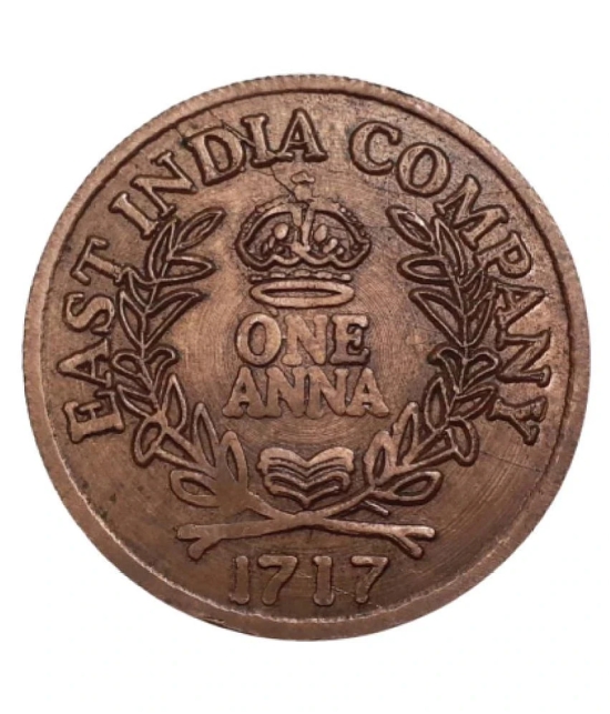 Hop n Shop EXTREMELY RARE OLD VINTAGE ONE ANNA EAST INDIA COMPANY 1717 PAVANPUTRA HANUMAN BEAUTIFUL RELEGIOUS BIG TEMPLE TOKEN COIN