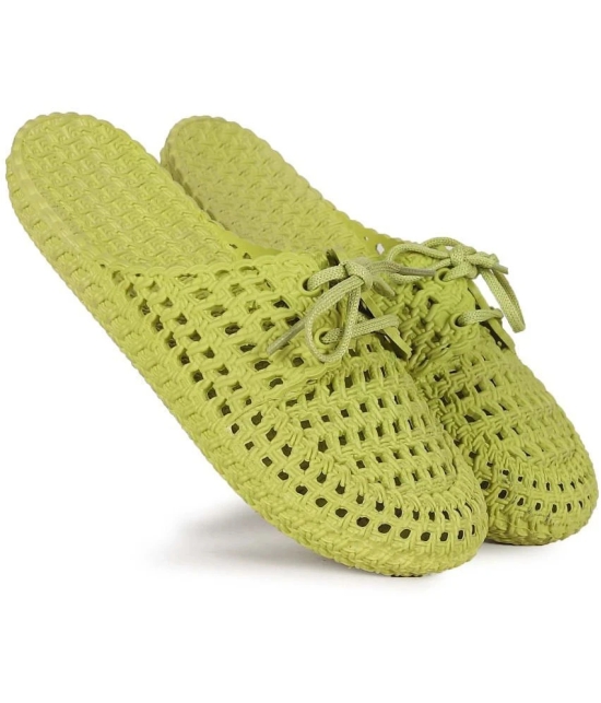 Aadi Lime Green Womens Toe Covered Flip Flop - None