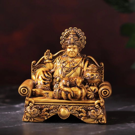 Artarium Lord Kuber Statue for Wealth and Harmony | God kuber Idol | Murti | Statue | showpiece for Home | Kuber ji ki murti for puja Decorative Showpiece Pack of 1