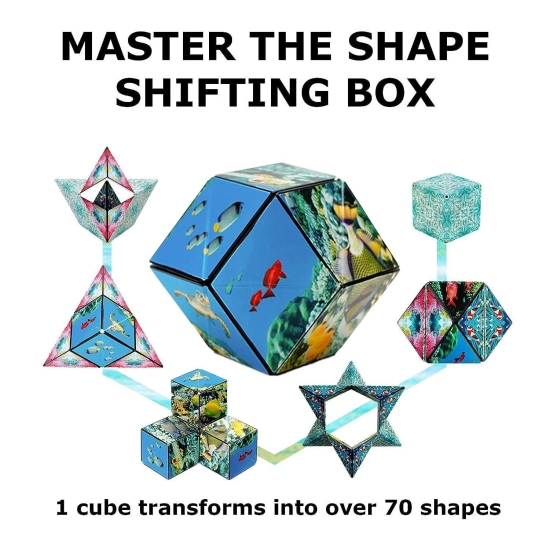 Uttamrobotics Magnetic Shape Shifting Cube/Box 70+ Shape - Multicolor