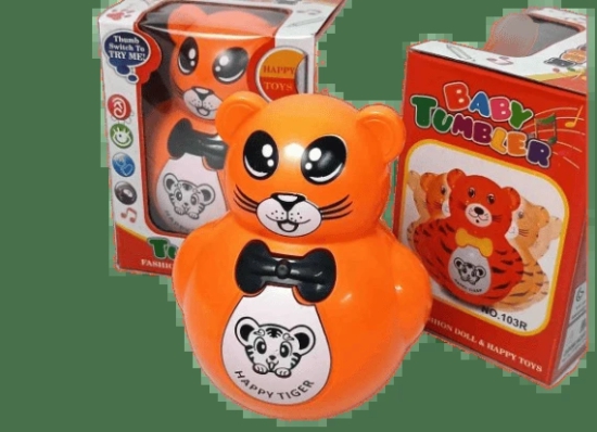 Baby Tumbler Toy, Happy Tiger, Interactive Musical Toy for Infants and Toddlers