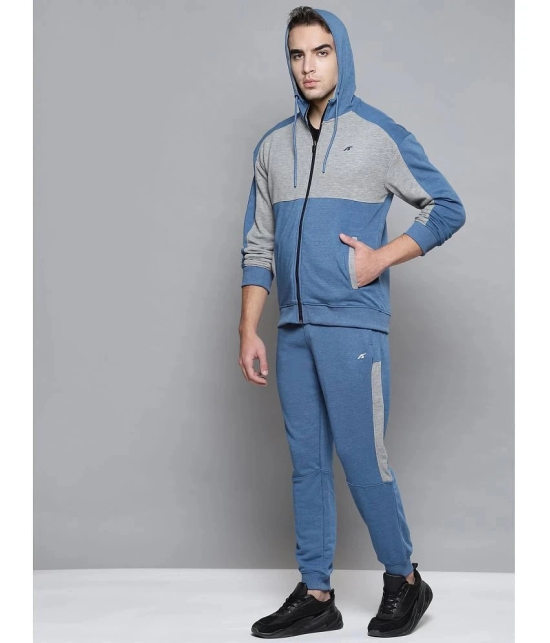 Alcis - Blue Cotton Regular Fit Solid Mens Sports Tracksuit ( Pack of 1 ) - None