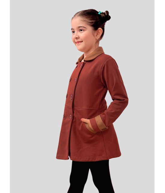 Naughty Ninos Chocolate Brown Fleece Girl's Coats ( Pack of 1 ) - None