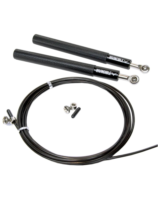 Invincible Aluminum Alloy Bearing Speed Jump Rope-Black