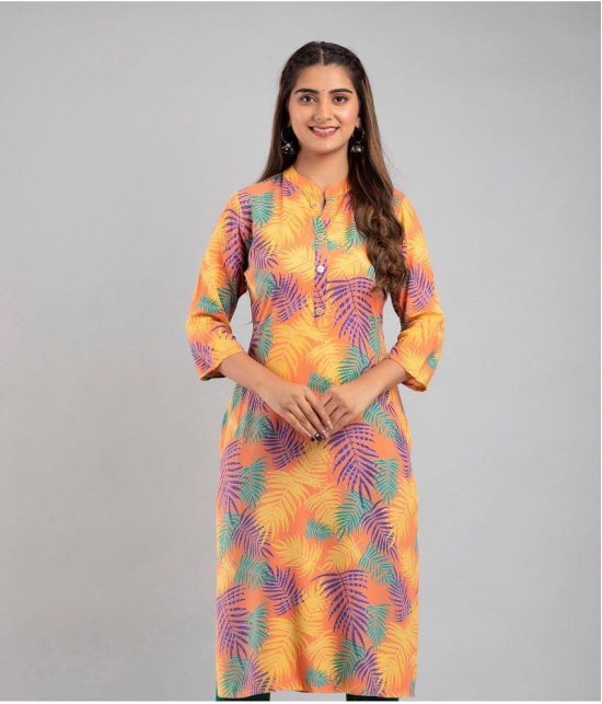 MAUKA - Multicolor Rayon Women's Straight Kurti ( Pack of 1 ) - None