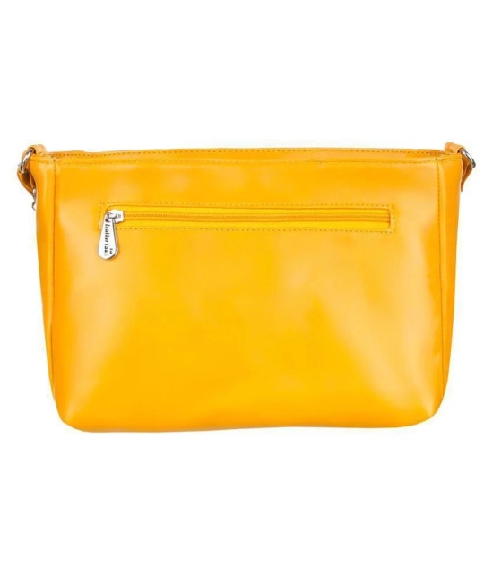 Leather Land Yellow Faux Leather Sling Bag - Yellow