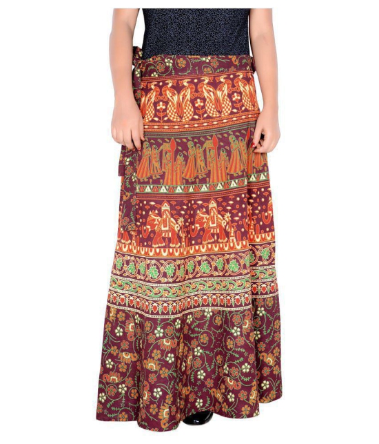 Sttoffa Cotton Wrap Skirt - Brown - 46