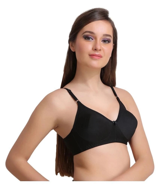 Leading Lady Cotton T-Shirt Bra - Black - 32D