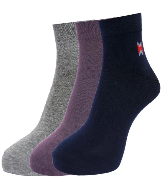 Dollar Cotton Ankle Length Socks Pack of 3 - Multi