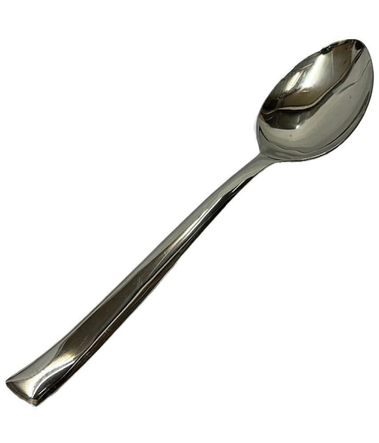 Dynore - Silver Stainless Steel Serving Spoon ( Pack of 5 ) - Silver