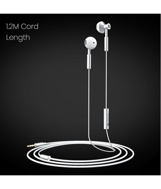 Portronics EAR 1 3.5 mm Wired Earphone In Ear Tangle Free Cable White