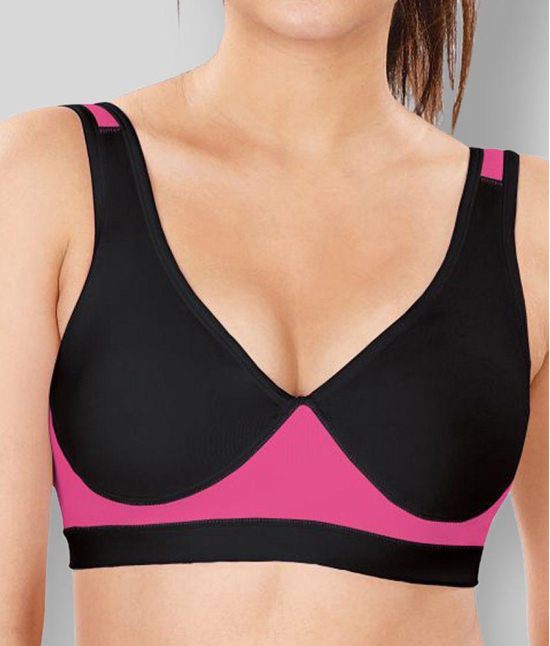 Dermawear Multi Color Poly Cotton Color Blocking Sports Bra - 36C