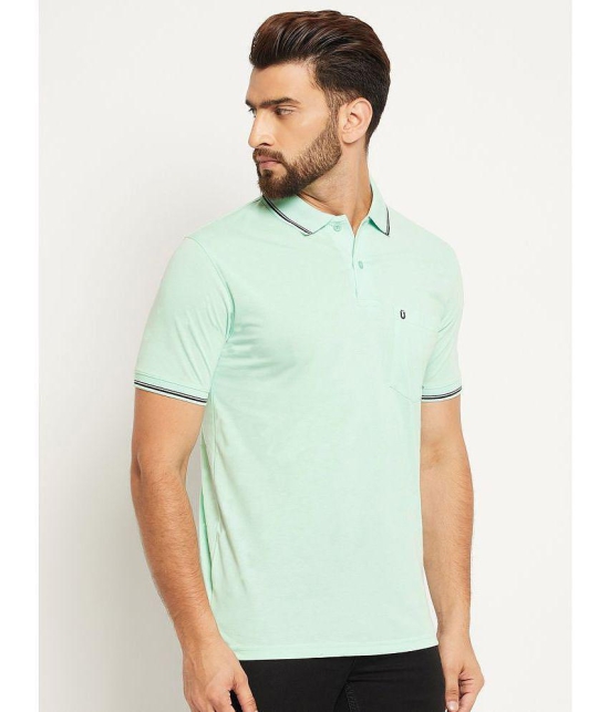 UNIBERRY - Mint Green Cotton Blend Regular Fit Mens Polo T Shirt ( Pack of 1 ) - None