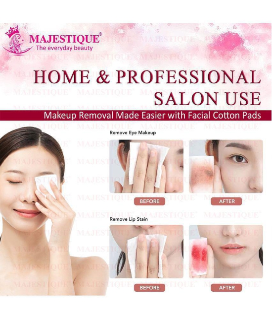 Majestique 250Pcs Soft Touch Facial Cotton Pads Makeup Remover Wipes For Cleansing