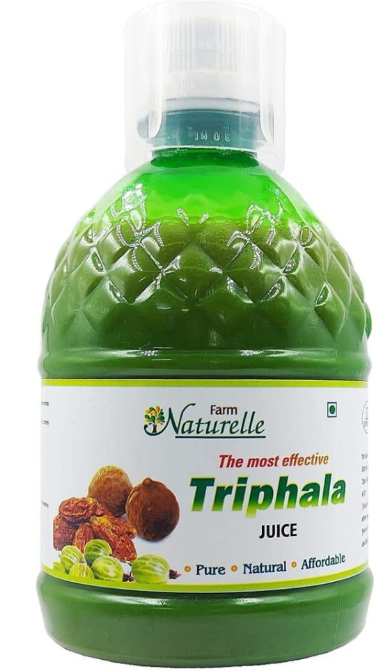 Farm Naturelle-Strongest Ayurvedic Triphala Juice-Improved Digestion-Herbal Laxative-400ml+ 55g Cinnamon Infused Honey.