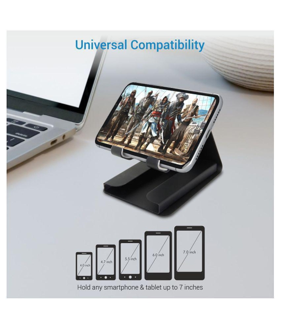 Portronics Modesk Plus:Universal Phone stand with Card Holder ,Black (POR 1196) - Black