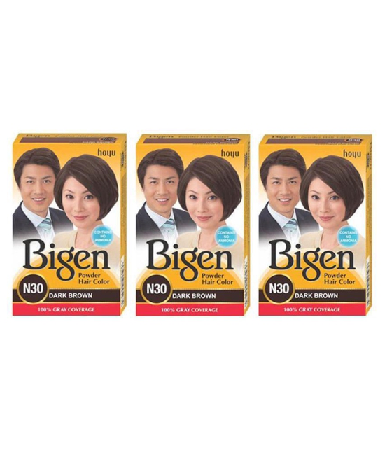 Bigen Dark Brown Temporary Hair Color Dark Brown 6 g Pack of 3