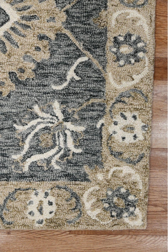 Hand Tufted Romania Grey Color Carpet-Grey / 8x10