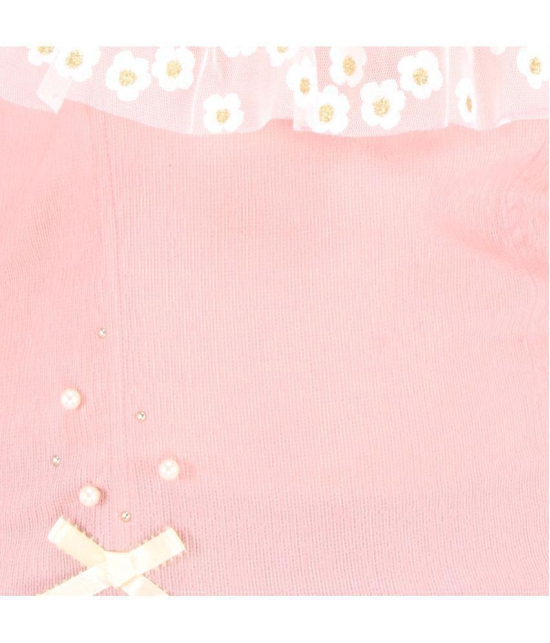 Cutecumber - Pink Georgette Girls Top ( Pack of 1 ) - None