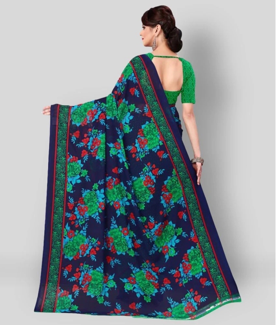 ANAND SAREES - Multicolor Georgette Saree With Blouse Piece (Pack of 1)