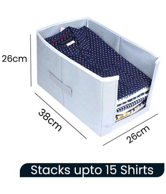 HOMETALES Non-Woven Shirt Stacker & Cloth Organizer,Grey (6U)