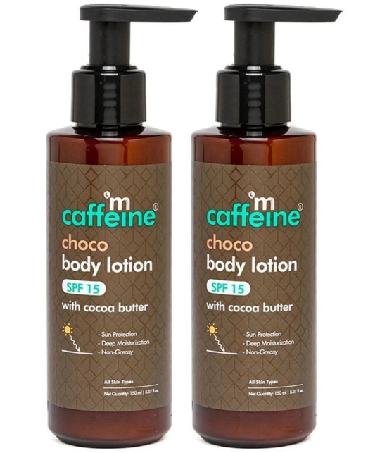 mCaffeine Coffee Body Lotion SPF 15 Lotion 150ml each (Pack of 2)