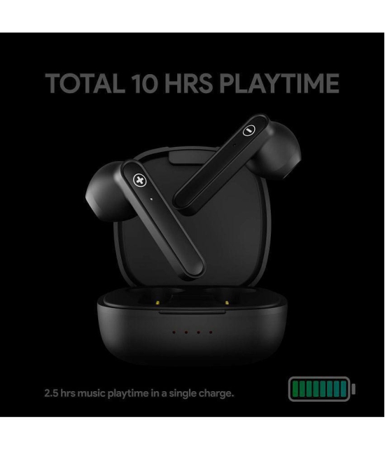 Amkette AirBudz X20 In Ear True Wireless (TWS) 3 Hours Playback IPX5(Splash & Sweat Proof) Voice assistant -Bluetooth V 5.0 Black