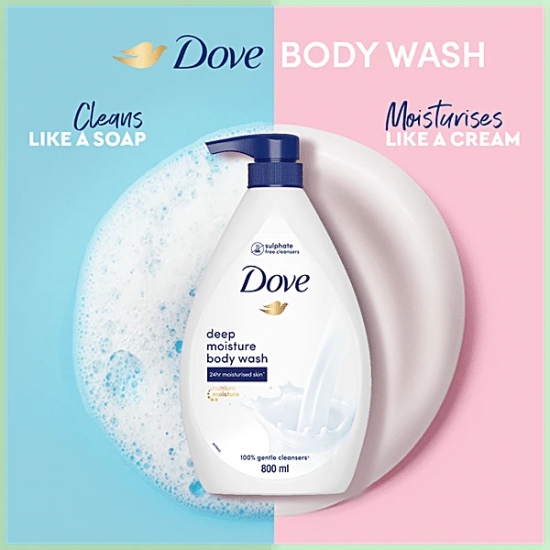 Dove Deep Moisture Body Wash, 800 Ml