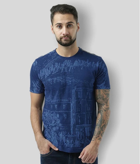 Huetrap - Navy Blue Cotton Regular Fit Mens T-Shirt ( Pack of 1 ) - None