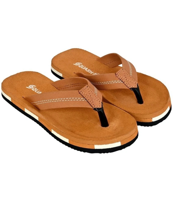 Squash Brown Mens Thong Flip Flop - None