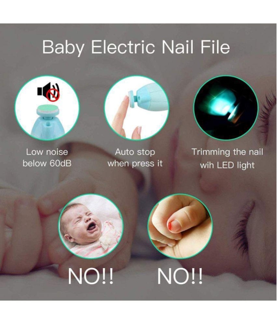 Baby Nail Trimmer File Electric Safe Nail Clippers with Light for Newborn or Tod Multi-Colour Clippers ( 1 pcs )