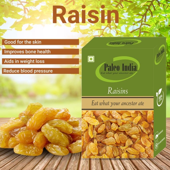 Paleo India 200gm Golden Raisins Kishmish Dry Fruits