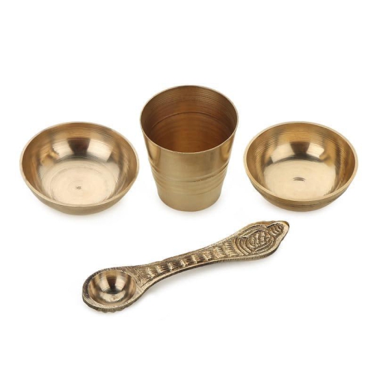 DOKCHAN Handcrafted Pure Brass Puja thali for Home Temple| Crafted Design for Divine Blessing | Perfect for Festivals and Worship