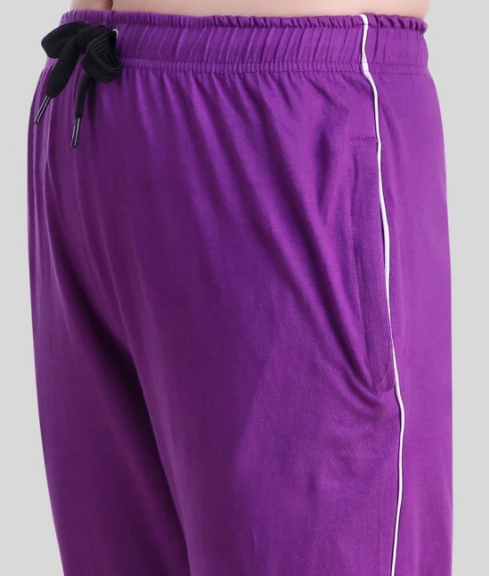 Uzarus - Purple Cotton Blend Womens Running Trackpants ( Pack of 1 ) - XL