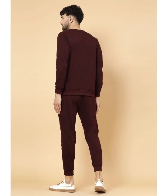 Rigo - Wine Cotton Regular Fit Mens Tracksuit ( Pack of 1 ) - None