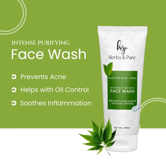 Intense Purifying Neem and Salicylic Acid Facial kit, Face Wash and Bleach