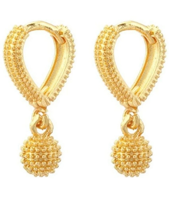 VIVASTRI Golden Chandbalis Earrings ( Pack of 2 ) - Golden