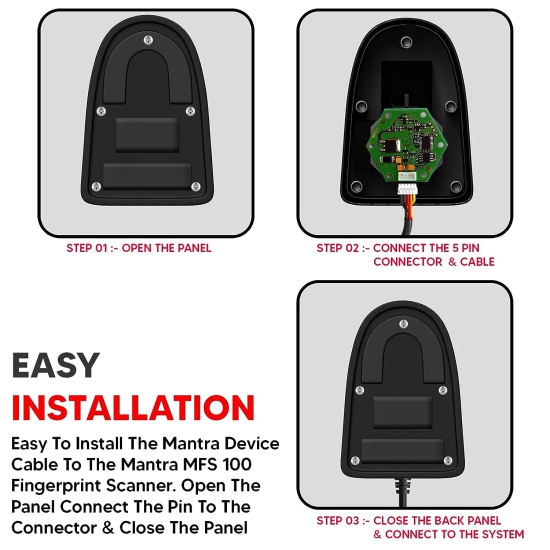 Lapster USB 2.0 Cable For Mantra Devices (5 Pin) 1.25 M - 1 Piece