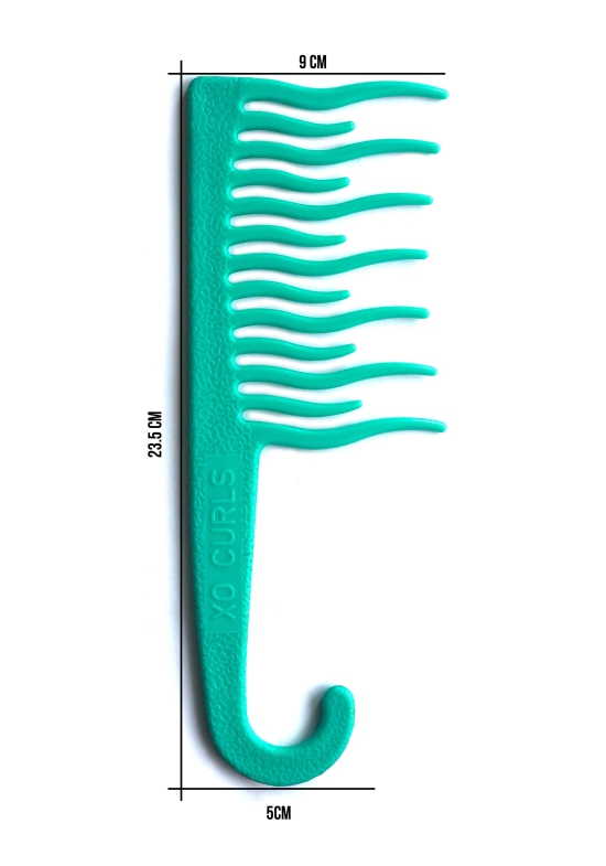 XO Curls Shower Detangling Comb-Green