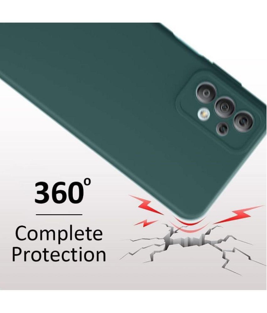 Case Vault Covers - Green Silicon Plain Cases Compatible For VIVO Y33S ( Pack of 1 ) - Green