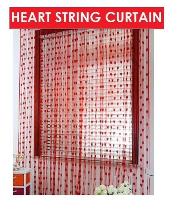 Fabolic Single Door Heart String Curtain - Red