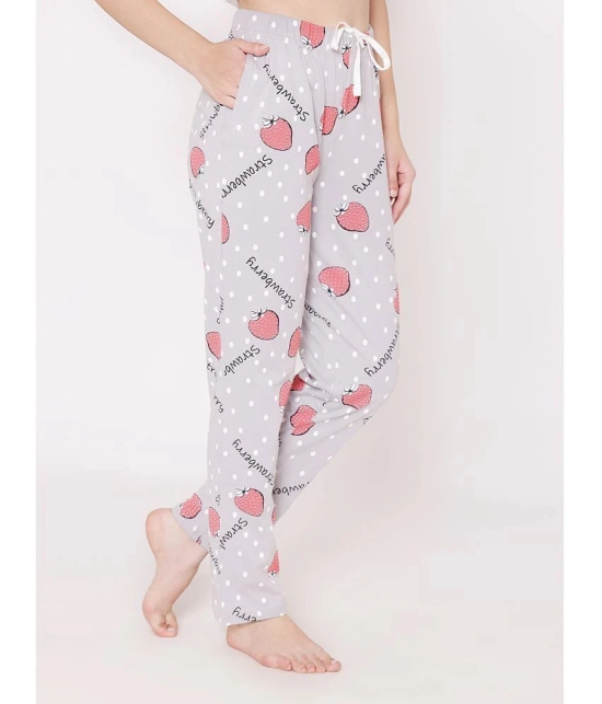 Vami - Grey Cotton Blend Womens Nightwear Pajamas ( Pack of 1 ) - None