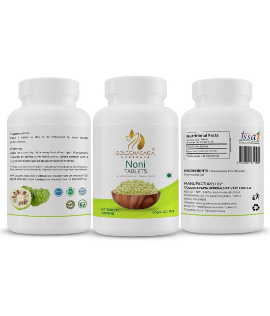 GOLDENACACIA HERRBALS Noni fruit 1000mg 60 Tablets Tablets 1 no.s