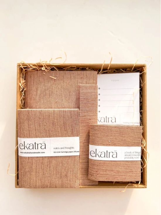 Stationery Loaded Gift hamper personalized by Ekatra Loaded Gift Box - Solid Beige