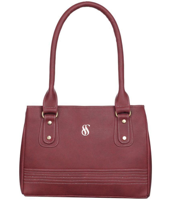 Fostelo - Maroon PU Shoulder Bag - Maroon