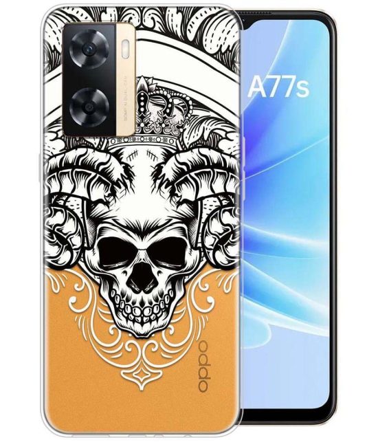 NBOX - Multicolor Printed Back Cover Silicon Compatible For Oppo A77S ( Pack of 1 )