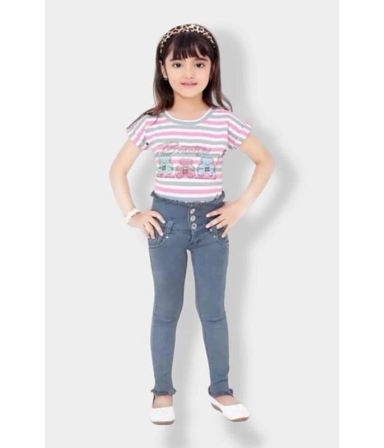 ICONIC ME Kids Girls Premium Denim Jeans - None