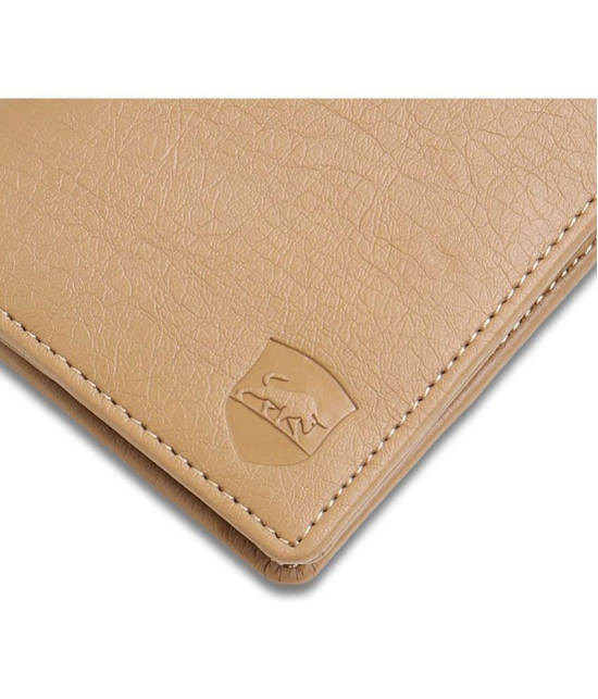 samtroh Beige PU Mens Regular Wallet ( Pack of 1 ) - Beige